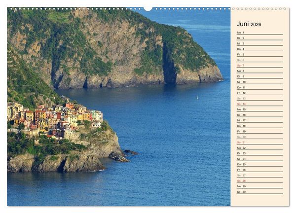 Produktbild: Cinque Terre - Malerische, vertr&auml;umte D&ouml;rfer an der ligurischen K&uuml;ste (Wandkalender 2026 DIN A2 quer), CALVENDO Monatskalender