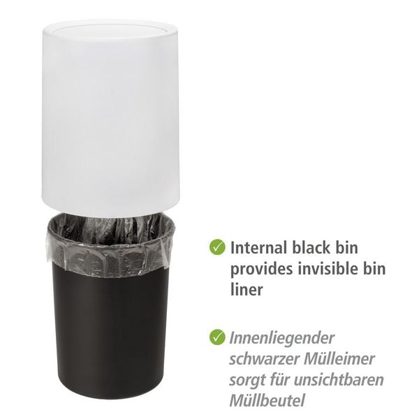 Produktbild: Schwingdeckeleimer Mod. Atri Wei&szlig;, Fassungsverm&ouml;gen: 6 Liter