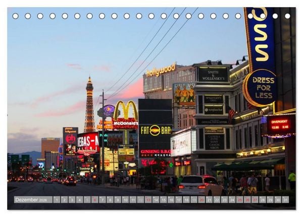 Produktbild: Las Vegas - Nevada (Tischkalender 2026 DIN A5 quer), CALVENDO Monatskalender