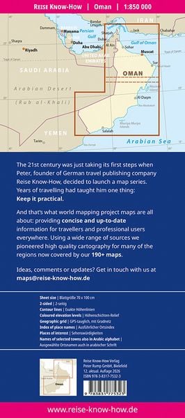 Produktbild: Reise Know-How Landkarte Oman (1:850.000)