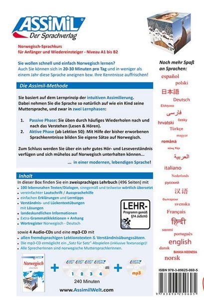 Produktbild: ASSiMiL Norwegisch ohne M&uuml;he - Audio-Plus-Sprachkurs - Niveau A1-B2
