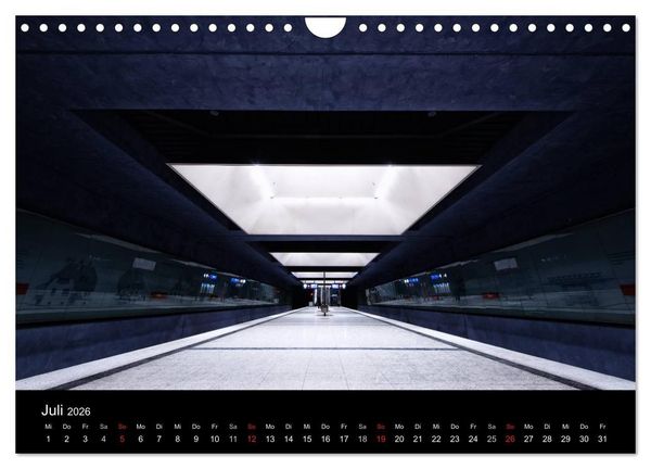 Produktbild: MetroMUC, Stationen im Untergrund M&uuml;nchens (Wandkalender 2026 DIN A4 quer), CALVENDO Monatskalender