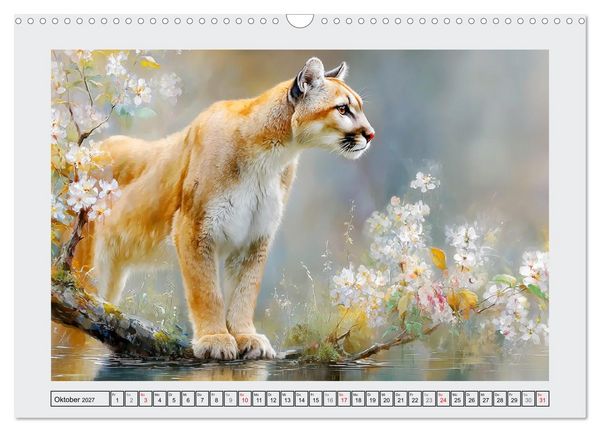 Produktbild: Bergl&ouml;wen. Kraftvolle Eleganz der Wildnis (Wandkalender 2027 DIN A3 quer), CALVENDO Monatskalender