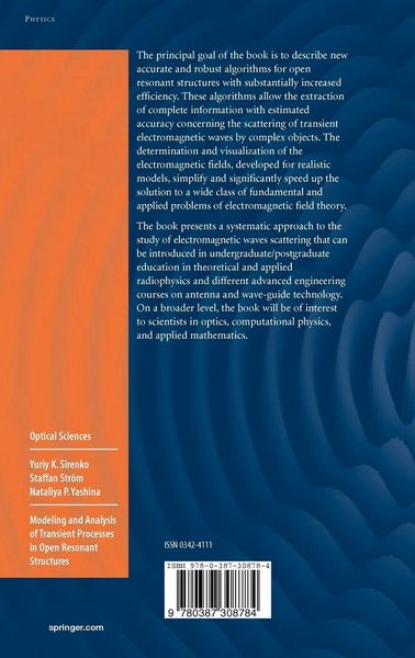 Produktbild: Modeling and Analysis of Transient Processes in Open Resonant Structures