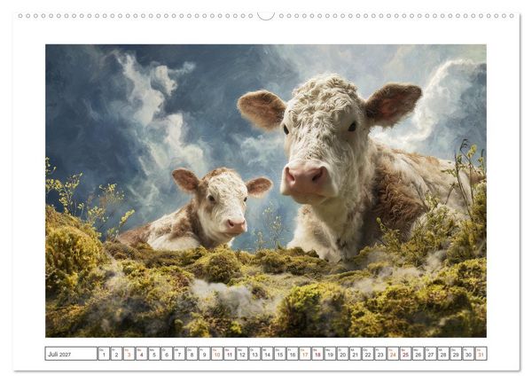 Produktbild: Die edle Kuh (hochwertiger Premium Wandkalender 2027 DIN A2 quer), Kunstdruck in Hochglanz