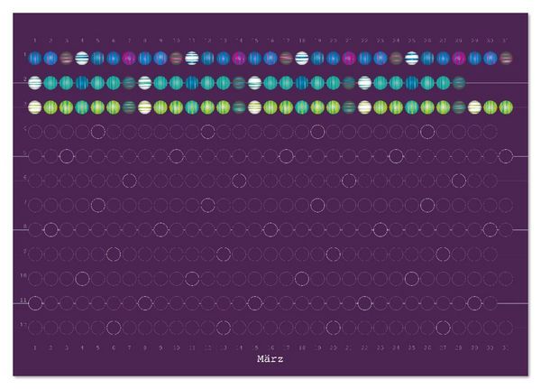 Produktbild: Perlenkalender (Tischkalender 2026 DIN A5 quer), CALVENDO Monatskalender