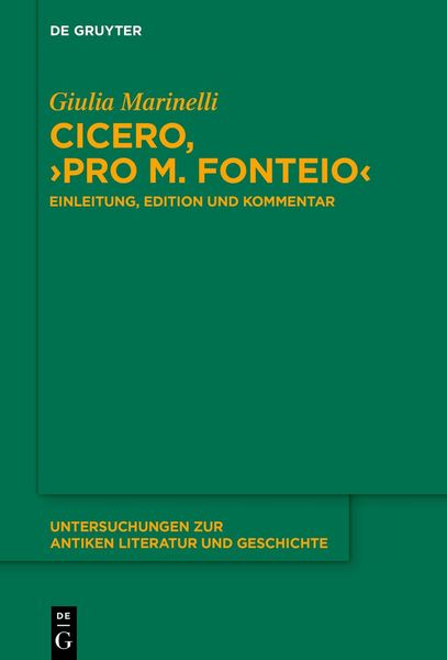 Produktbild: Cicero, &rsaquo;Pro M. Fonteio&lsaquo;