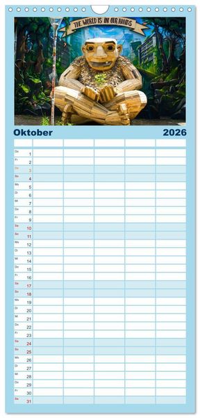 Produktbild: Familienplaner 2026 - Kopenhagen - Die wundervolle Hafenstadt mit 5 Spalten (Wandkalender, 21 x 45 cm) CALVENDO
