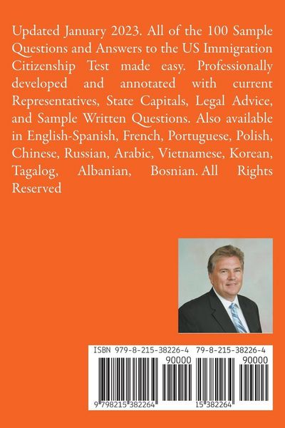 Produktbild: US Immigration Exam Study Guide in English and Spanish