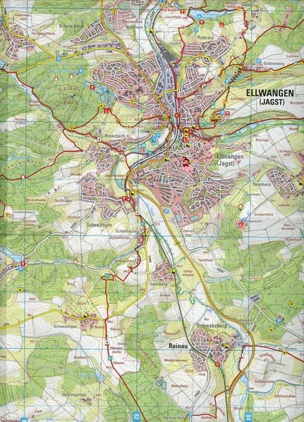Produktbild: W222 Wanderkarte 1:25 000 Ellwangen (Jagst)