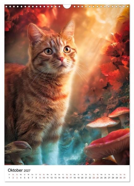 Produktbild: Feuer auf vier Pfoten - Die sch&ouml;nsten roten Katzen (Wandkalender 2027 DIN A3 hoch), CALVENDO Monatskalender
