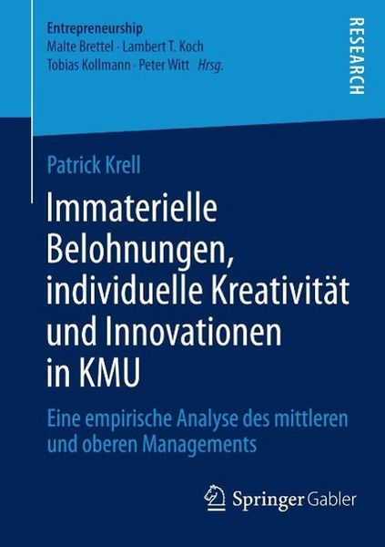 Produktbild: Immaterielle Belohnungen, individuelle Kreativit&auml;t und Innovationen in KMU
