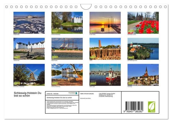 Produktbild: Schleswig-Holstein Du bist so sch&ouml;n (Wandkalender 2026 DIN A4 quer), CALVENDO Monatskalender