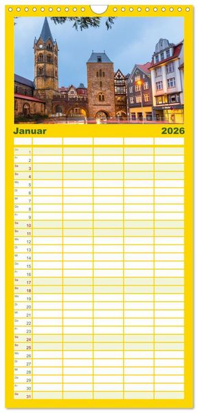 Produktbild: Familienplaner 2026 - Wartburgstadt Eisenach - Reise durch das sch&ouml;ne Th&uuml;ringen mit 5 Spalten (Wandkalender, 21 x 45 cm) CALVENDO