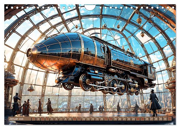 Produktbild: Steampunk Flugmaschinen (Wandkalender 2026 DIN A4 quer), CALVENDO Monatskalender