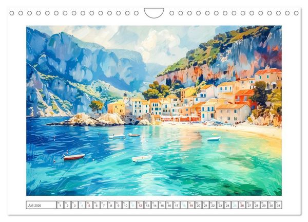 Produktbild: Mediterrane Landschaften (Wandkalender 2026 DIN A4 quer), CALVENDO Monatskalender
