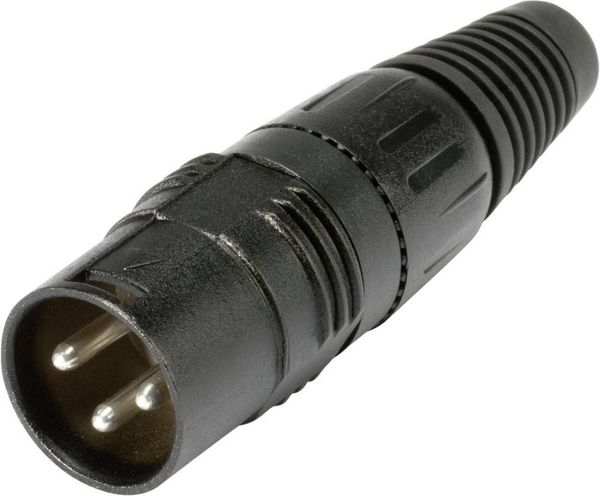 Hicon HI-X3CM-B XLR-Steckverbinder Stecker, gerade Polzahl: 3 Schwarz 1St.