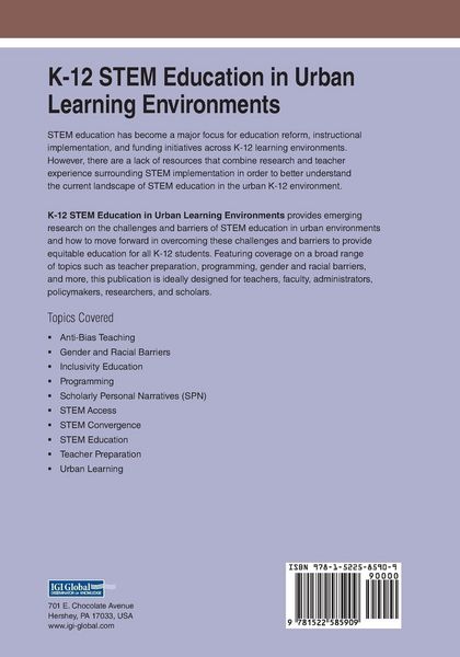 Produktbild: K-12 STEM Education in Urban Learning Environments