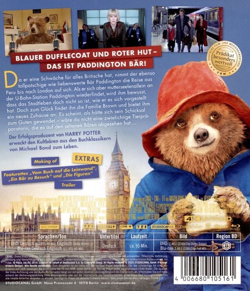 Produktbild: Paddington (4K Ultra HD + Blu-ray)