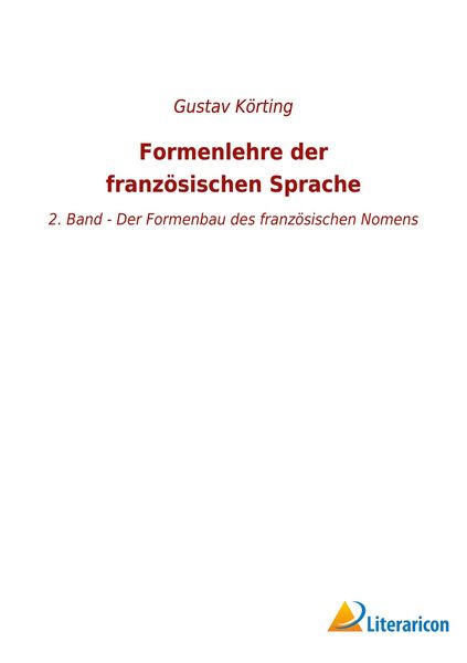 Produktbild: Formenlehre der franz&ouml;sischen Sprache