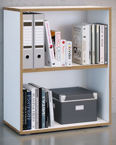 Produktbild: Holz B&uuml;ro Regal B&uuml;cher Ordner Aktenregal Salia 2f