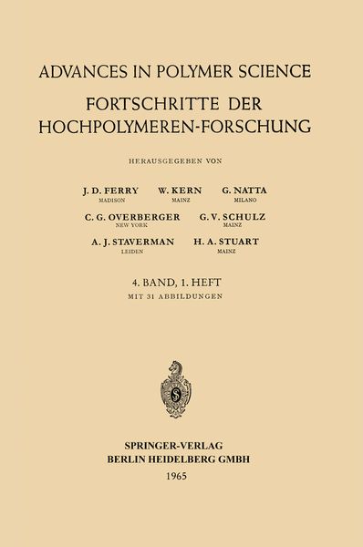 Produktbild: Fortschritte der Hochpolymeren Forschung