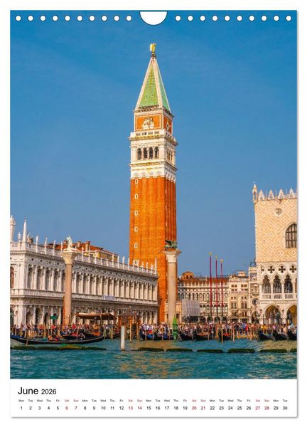 Produktbild: Italy, Venice - Immortal City on Water (Wall Calendar 2026 DIN A4 portrait), CALVENDO 12 Month Wall Calendar