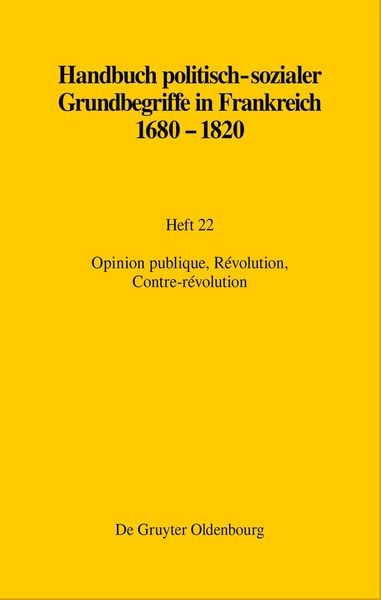 Produktbild: Opinion publique, R&eacute;volution, Contre-r&eacute;volution