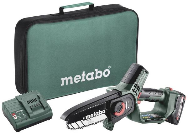 Produktbild: Metabo 600856500 Akku Geh&ouml;lzs&auml;ge inkl. Akku, inkl. Ladeger&auml;t Schwertl&auml;nge 150mm