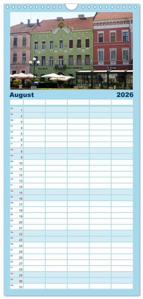 Produktbild: Familienplaner 2026 - Streifz&uuml;ge durch Arad mit 5 Spalten (Wandkalender, 21 x 45 cm) CALVENDO