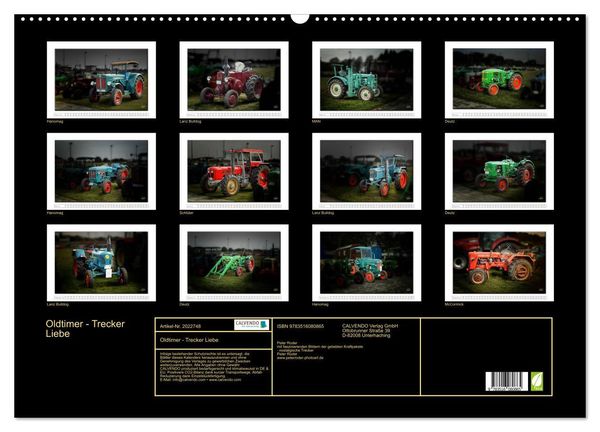 Produktbild: Oldtimer - Trecker Liebe (Wandkalender 2026 DIN A2 quer), CALVENDO Monatskalender