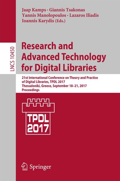 Produktbild: Research and Advanced Technology for Digital Libraries