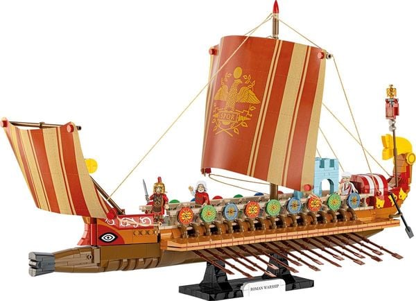 Produktbild: COBI Imperium Romanum 20071 - Roman Warship, R&ouml;misches Kriegsschiff, Bausatz, 1810 Klemmbausteine/3 Figuren