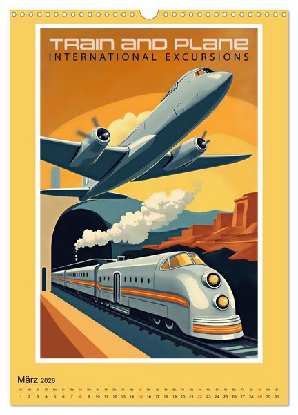 Produktbild: Art-D&eacute;co Vintage-Poster (Wandkalender 2026 DIN A3 hoch), CALVENDO Monatskalender