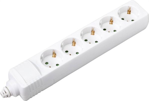 Sygonix SY-4744418 Steckdosenleiste 5fach Weiß 1St.