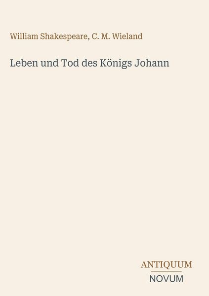 Produktbild: Leben und Tod des K&ouml;nigs Johann