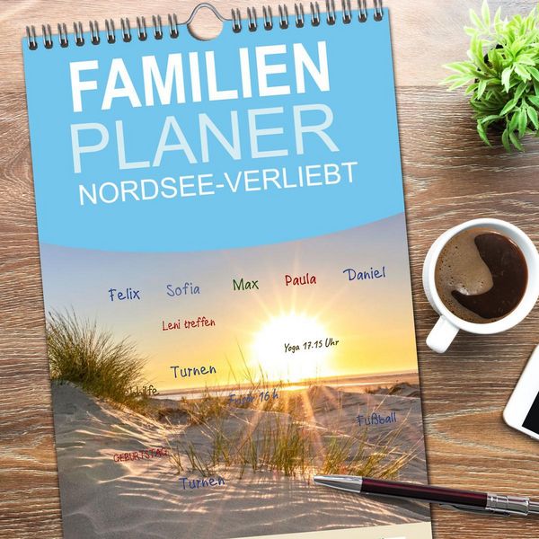 Produktbild: Familienplaner 2026 - NORDSEE-VERLIEBT mit 5 Spalten (Wandkalender, 21 x 45 cm) CALVENDO