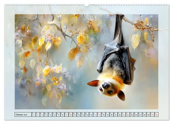 Produktbild: Flughunde. Anmut in stimmungsvollen Naturszenen (Wandkalender 2027 DIN A2 quer), CALVENDO Monatskalender
