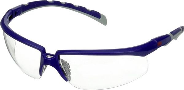 3M S2001AF-BLU Schutzbrille mit Antibeschlag-Schutz, mit Antikratz-Schutz, winkelverstellbar Blau, Grau EN 166 DIN 166