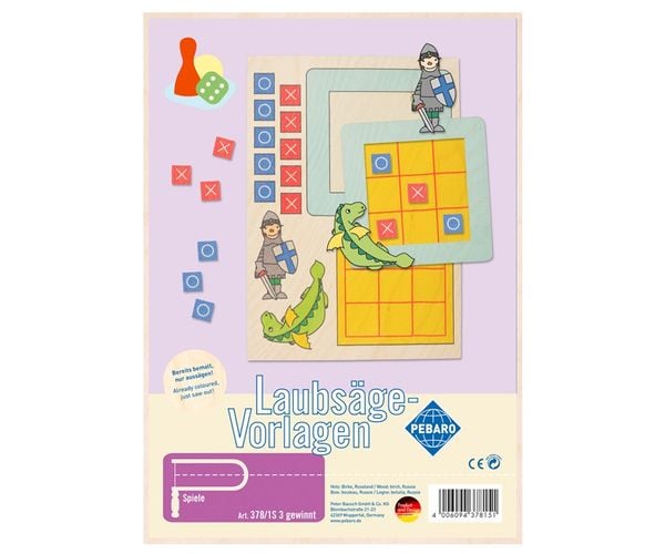 Produktbild: PEBARO 378/1S - Laubs&auml;gevorlage 3 gewinnt, 1 Platte, Gr&ouml;&szlig;e DIN A4.