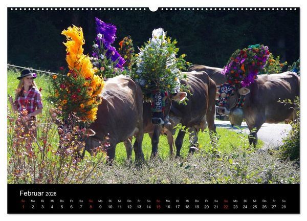 Produktbild: Almabtrieb in Tirol (hochwertiger Premium Wandkalender 2026 DIN A2 quer), Kunstdruck in Hochglanz