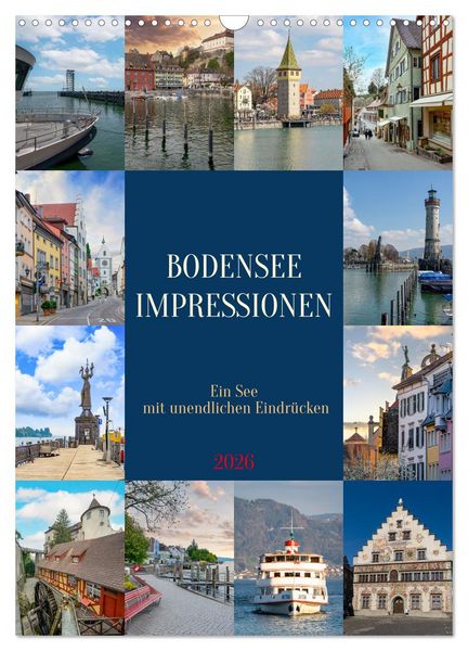 Bodensee Impressionen (Wandkalender 2026 DIN A3 hoch), CALVENDO Monatskalender