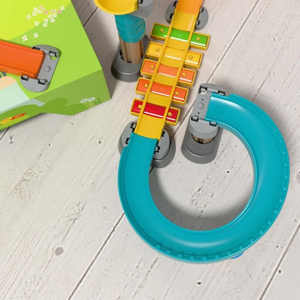 Produktbild: HABA 2013383001 - Kullerb&uuml;, Kugelbahn Klangtreppe Step by Step, 39-teilig