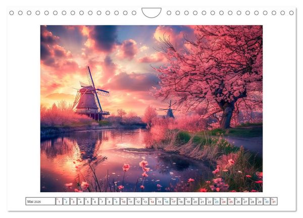Produktbild: Im Reich der Windm&uuml;hlen (Wandkalender 2026 DIN A4 quer), CALVENDO Monatskalender