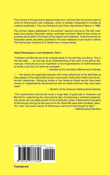 Produktbild: Ramanujan's Lost Notebook