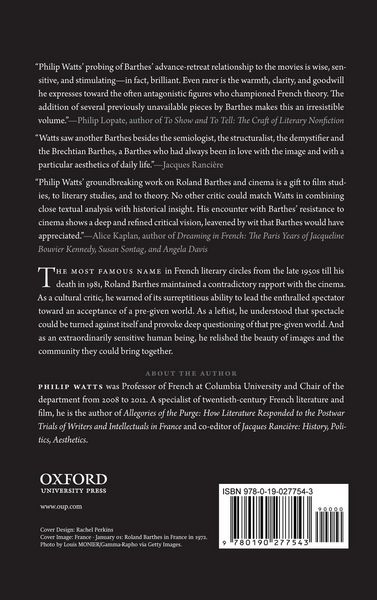 Produktbild: Roland Barthes' Cinema