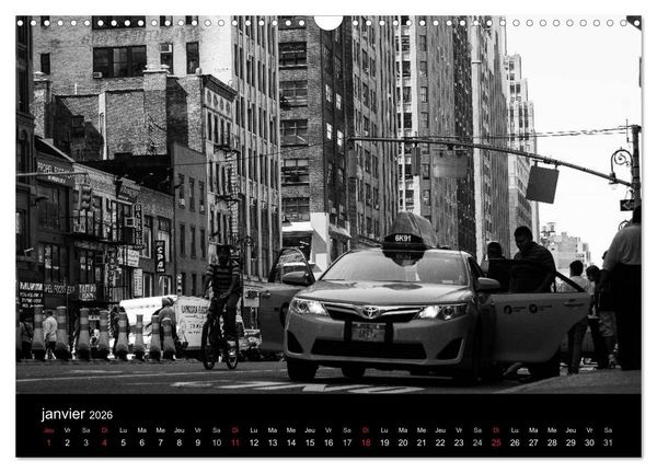 Produktbild: New York en noir et blanc (Calendrier mural 2026 DIN A3 vertical), CALVENDO calendrier mensuel