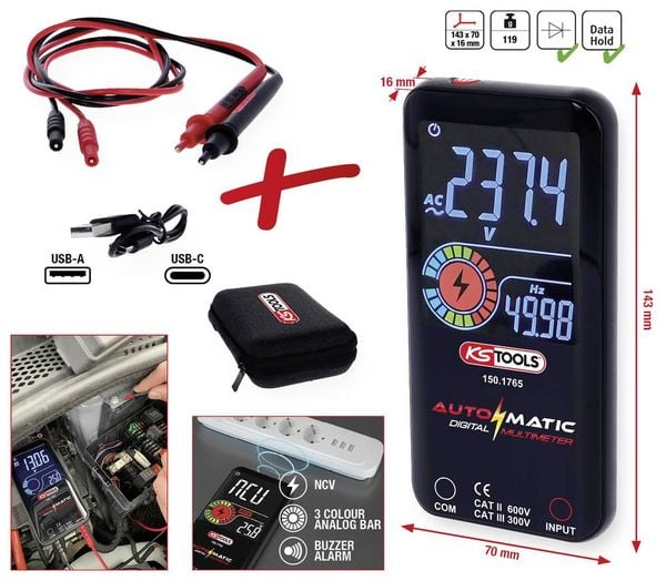 Produktbild: KS Tools 150.1765 Hand-Multimeter