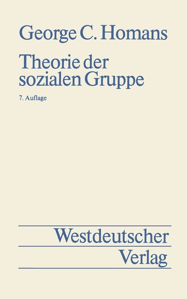 Produktbild: Theorie der sozialen Gruppe