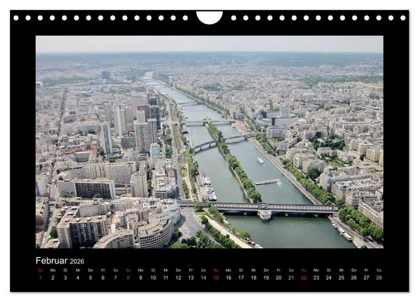 Produktbild: Paris von oben (Wandkalender 2026 DIN A4 quer), CALVENDO Monatskalender